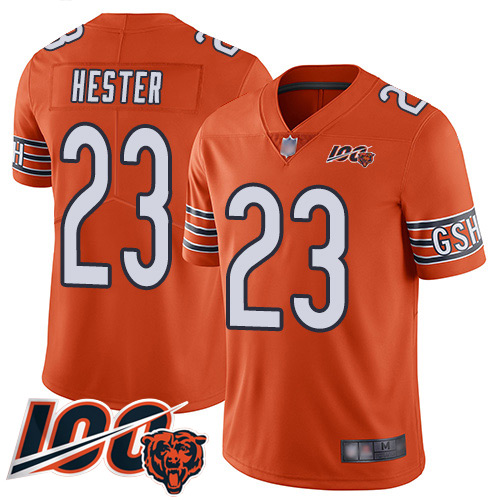 Chicago Bears Limited Orange Men Devin Hester Alternate Jersey NFL Football #23 100th Season